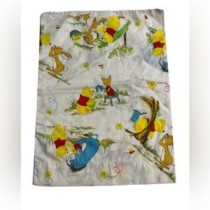 Vintage Winnie The Pooh Travel Size Pillow Case-NOT full size pillow case